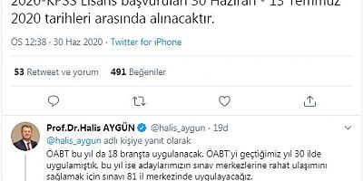 ÖSYM Başkanı Aygün'den 'KPSS' açıklaması